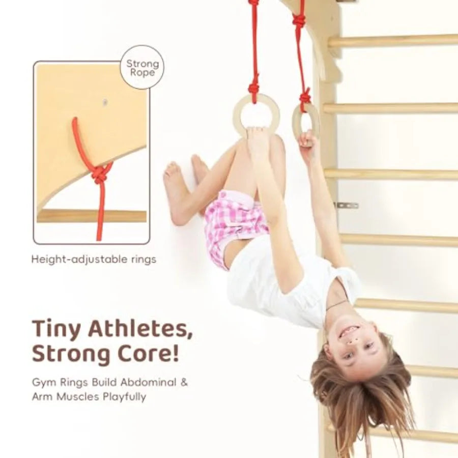 Wooden Swedish Ladder 4 In 1 Indoor Jungle Gym Set