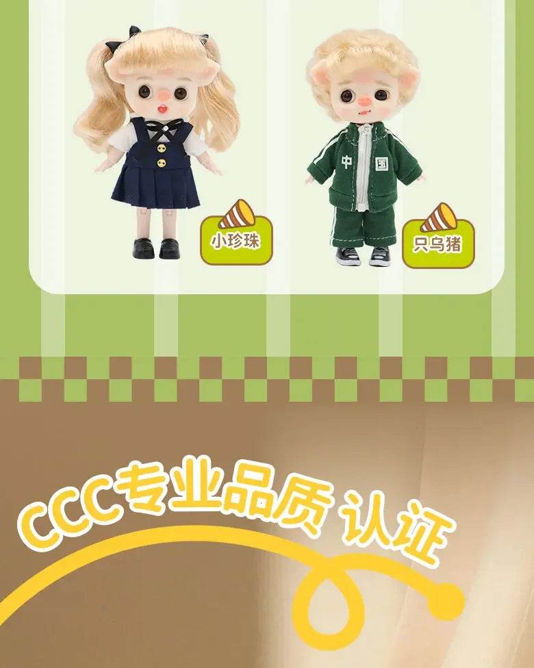 Ob11 Bjd Doll Boy Pig Face Piggy Ball-jointed Mini Doll Gift - ToylandEU