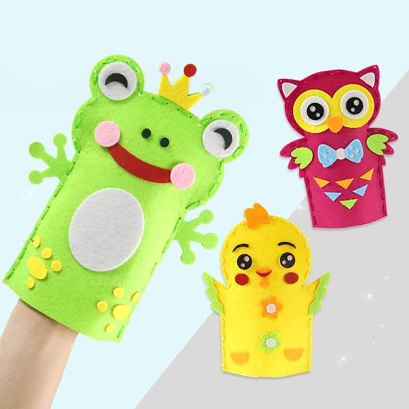Adorable DIY  Animal Hand Puppet Craft Kit for Children's Early Development - ToylandEU
