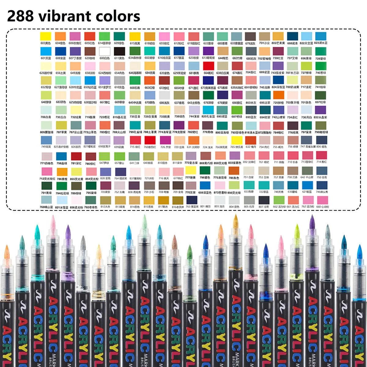 Acrylic Markers | 168 Colors Waterproof | Toylandeu™