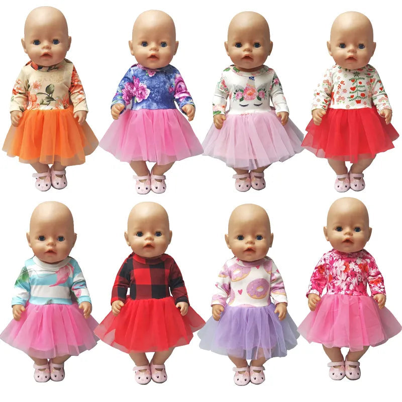 Doll Dress 43 Cm Baby Doll Clothes Lace Dress 18 Inch American