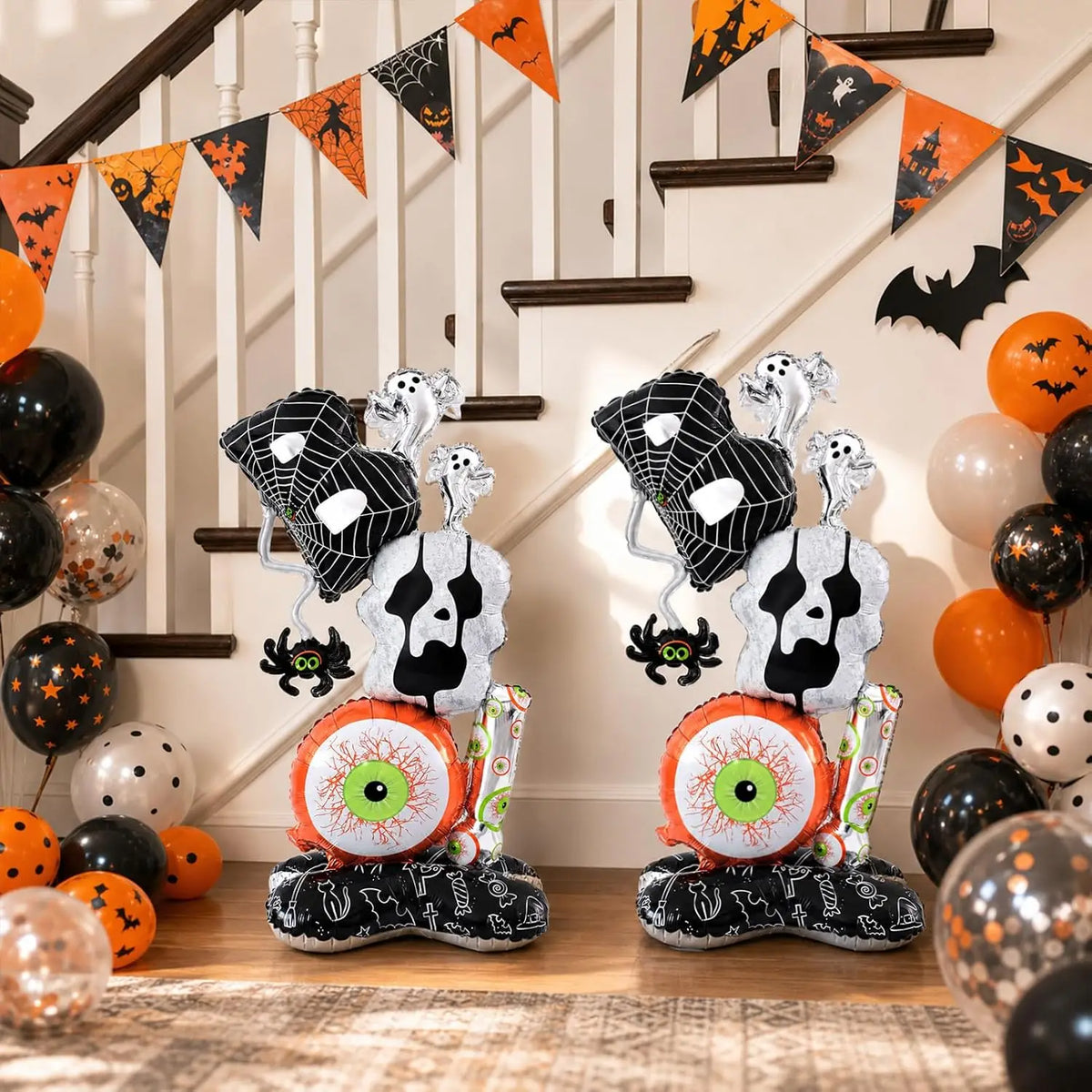 Halloween Balloons | Self Standing Giant | Latex BOO Design | 3.8 Foot