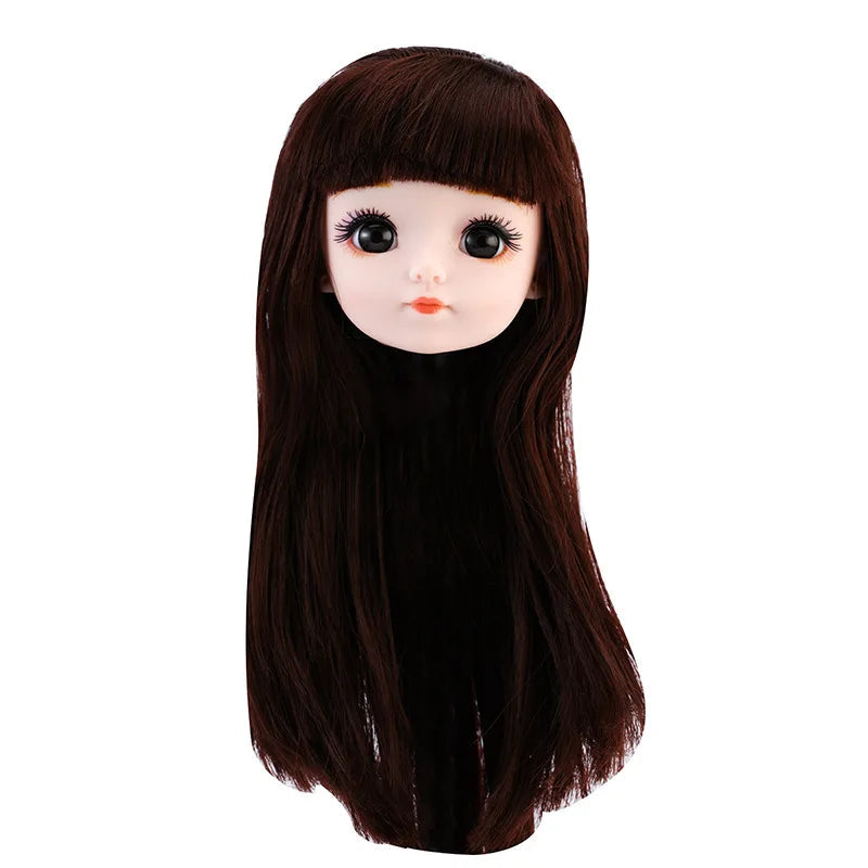 1/6 Bjd Doll Head with Short or Long Hair Option - ToylandEU