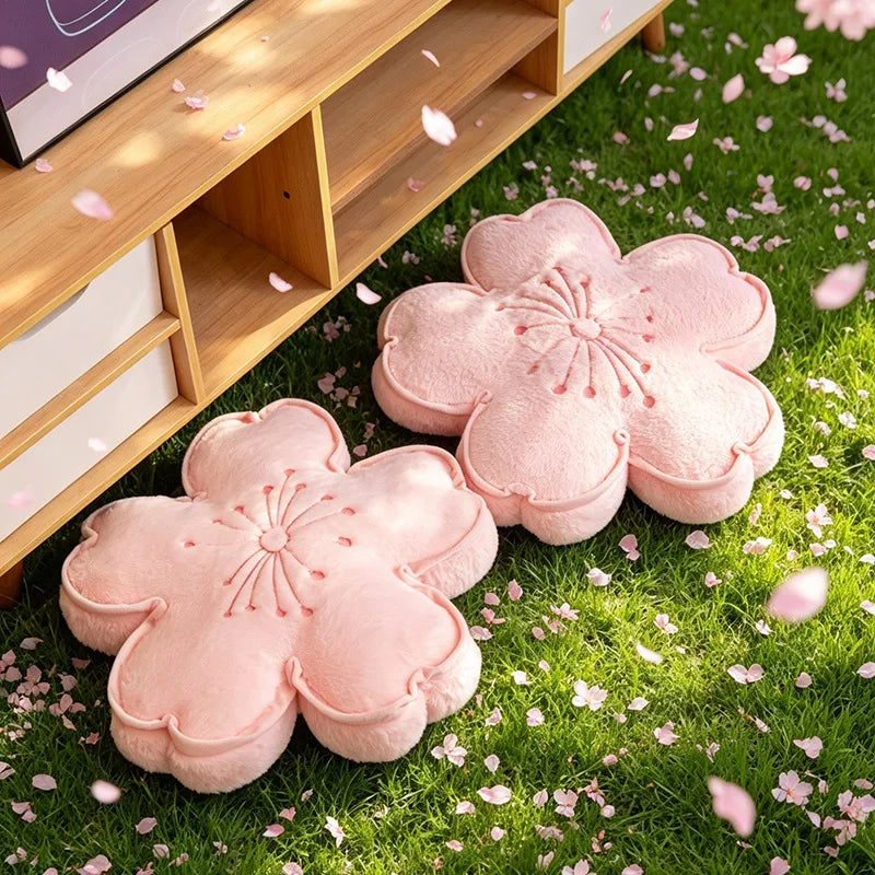 Plush Pillow | Cherry Blossom Design | PP Cotton Filling | 45 cm