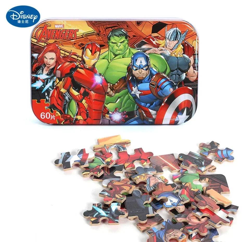 Disney Princess Frozen Spider-Man 60-Piece Wooden Puzzle Toy - ToylandEU