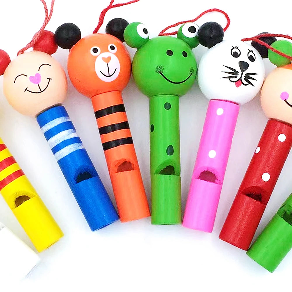 Wooden Animal Whistle Toys Set - Mini Musical Instruments Set of 1/5/8/30 Pieces - ToylandEU
