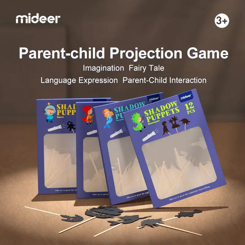 Shadow Puppet Games for Preschoolers: Educational Activity Toy Set by Mideer - ToylandEU