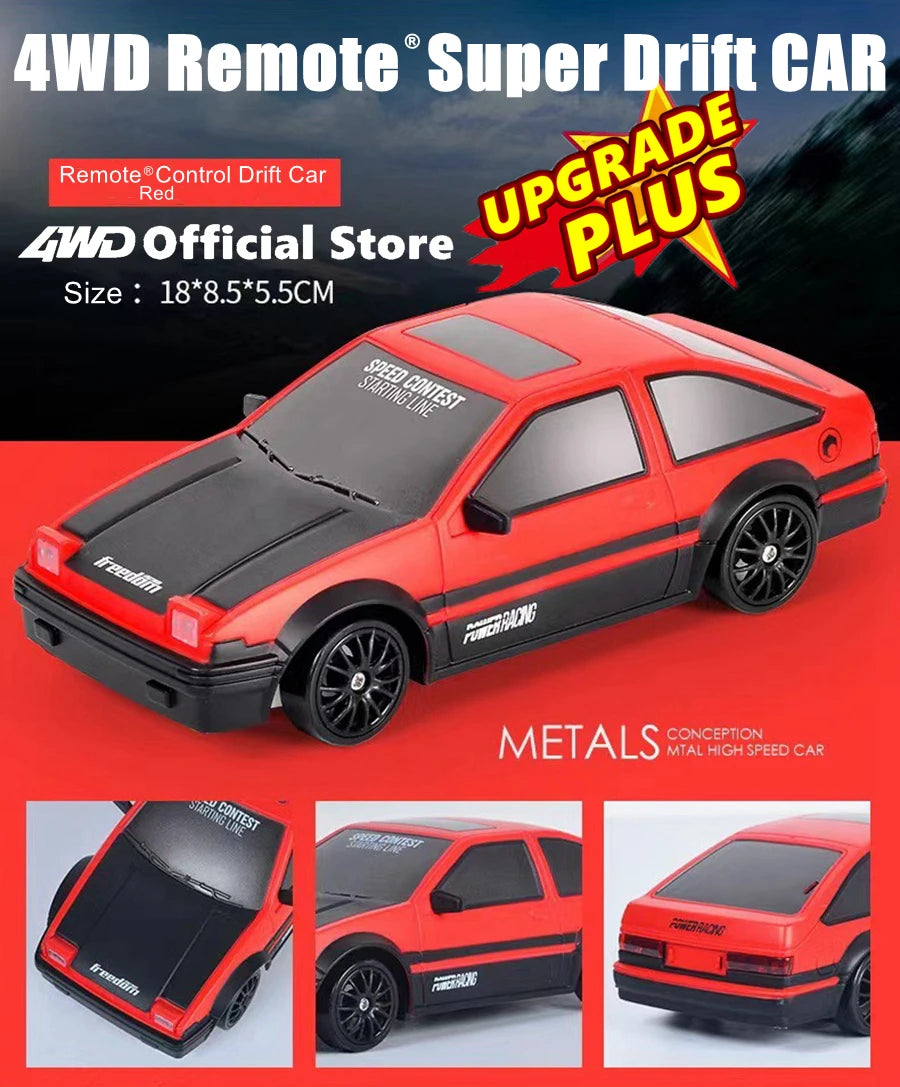 RC 4WD Remote Control Drift Car GTRPRO AE86PRO 1:24 Scale 4x4 Racing Truck - Perfect Gift for Kids and Adults