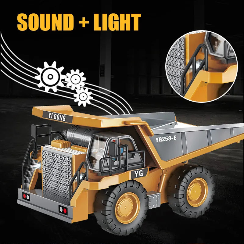 RC Construction Vehicle Set with Remote Control, 1:24 Scale, 4 Wheel Drive, High Quality - ToylandEU