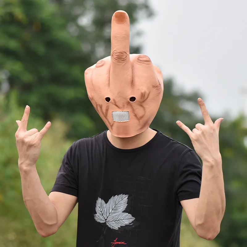 Latex Mask | Middle Finger Design | Toylandeu™