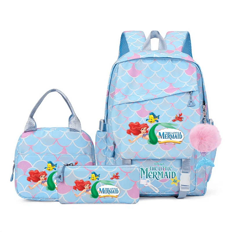Premium Kids Backpack Set Little Mermaid Theme Three Piece For Kids Aged 7 To 13 - ToylandEU
