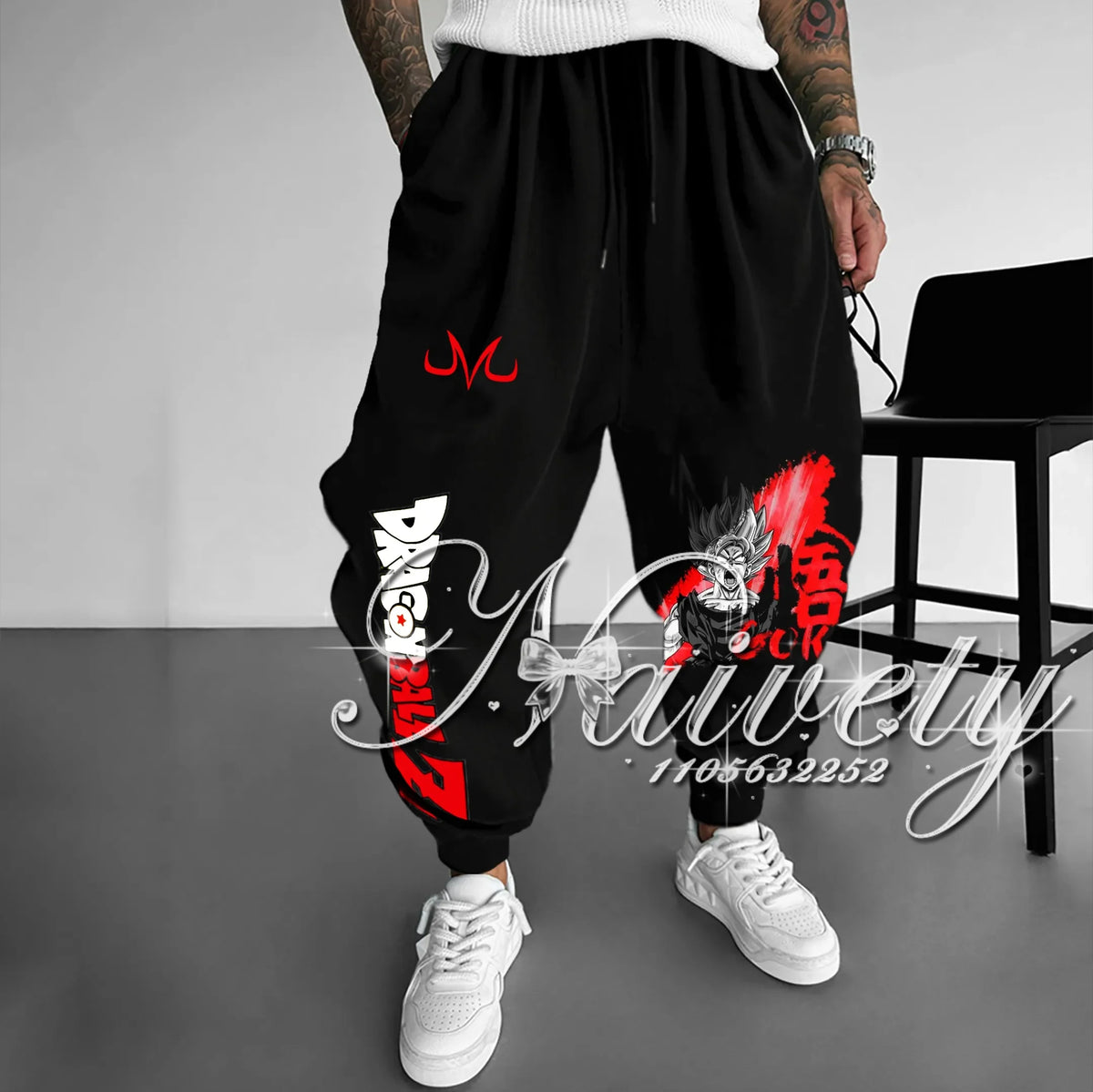 Dragon Ball Joggers | Goku Black Print | Quick Dry Fabric | Unisex Fit