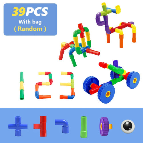 DIY Water Pipe Building Blocks Toys Kid Marble Run 3D Montessori ToylandEU.com Toyland EU