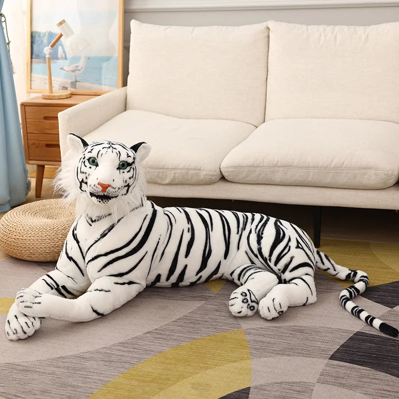 Giant Real Life Tiger Plush Toys Stuffed Soft Wild Animals Simulation - ToylandEU