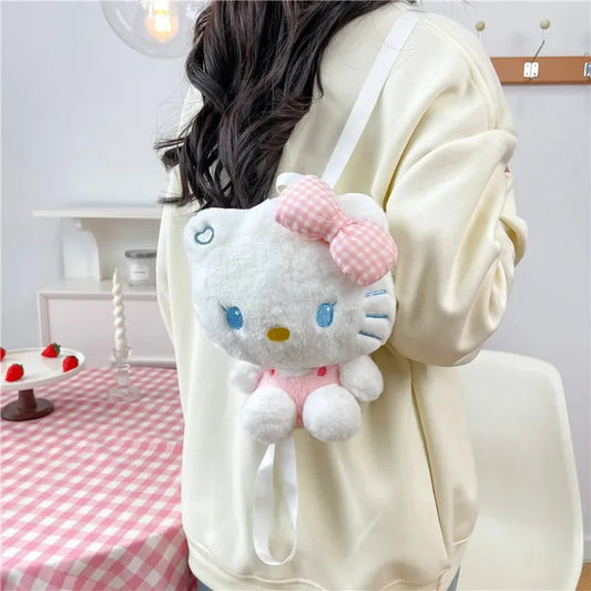Cute Sanrio Hello Kitty Plush Backpack - 25cm High