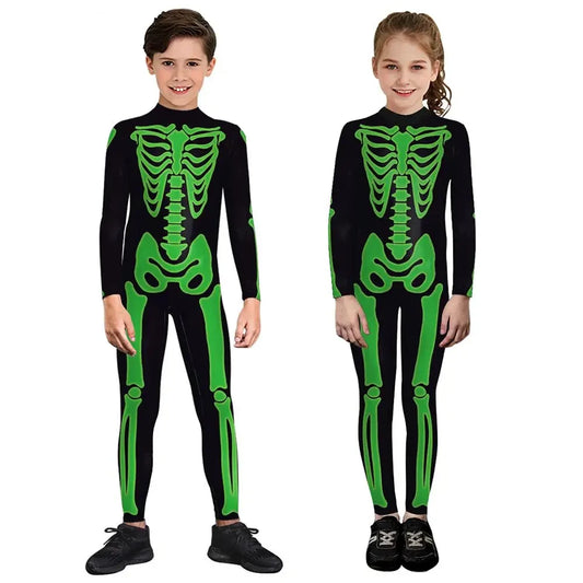 Glow-in-the-Dark Skeleton Costume for Kids - Spooky Fun Costume!