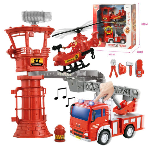 2023 City Fire Station Toy Set with Fire Truck, Helicopter, and Figurines ToylandEU.com Toyland EU