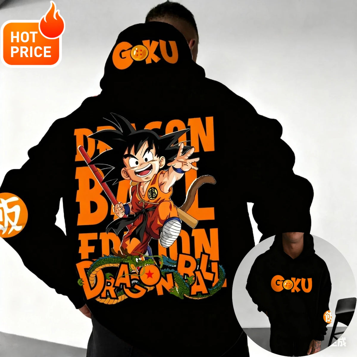 Dragon Ball Hoodie | Anime Print | Oversized Relaxed Fit | Unisex Streetwear
