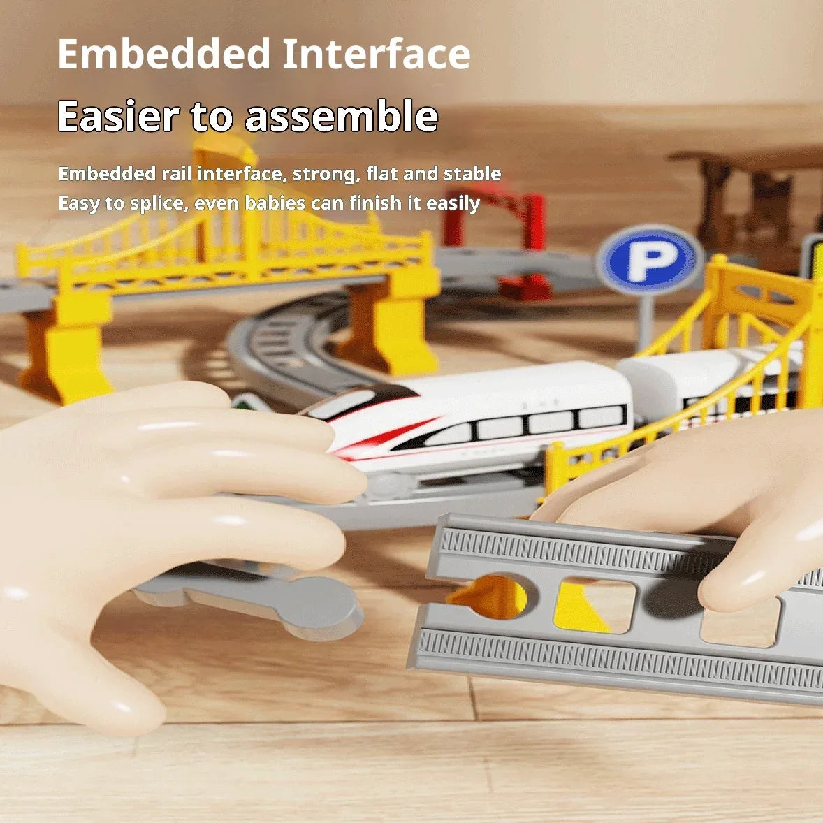 Electric Train Set With Track Playset For Kids Educational - ToylandEU