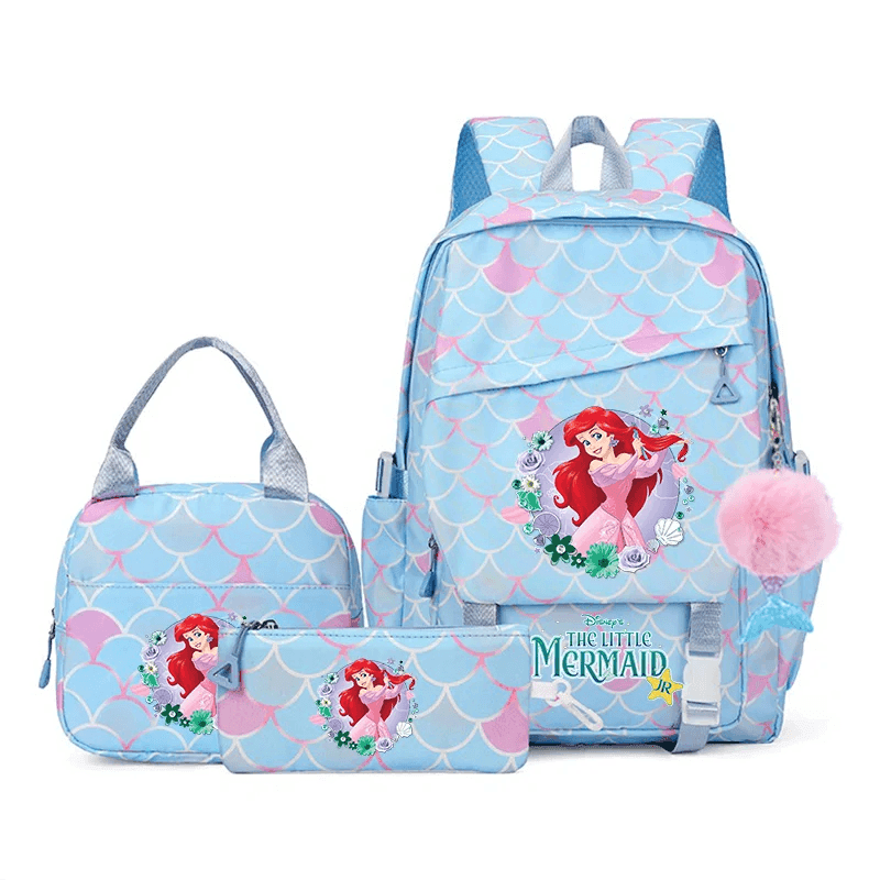 Premium Kids Backpack Set Little Mermaid Theme Three Piece For Kids Aged 7 To 13 - ToylandEU