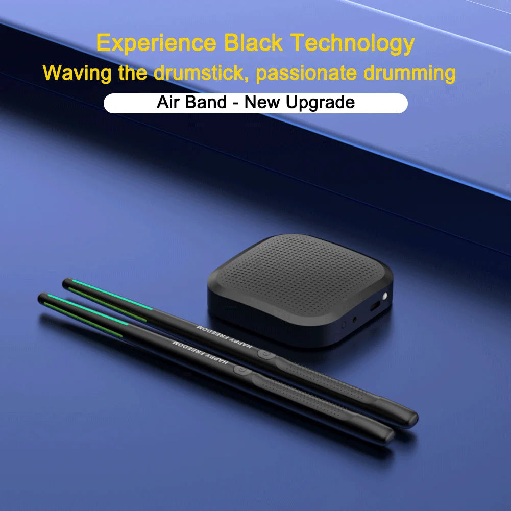 Virtual Air Drum Set With Portable Drumsticks And Pedals