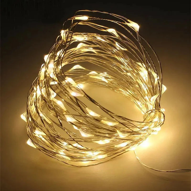 LED Fairy String Lights | Battery Powered | White | Indoor Outdoor Decor