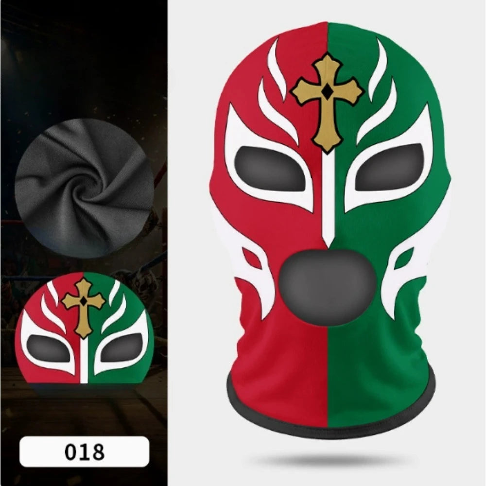 Wrestling Mask | Polyester Lycra Fabric | Printed Design | One Size
