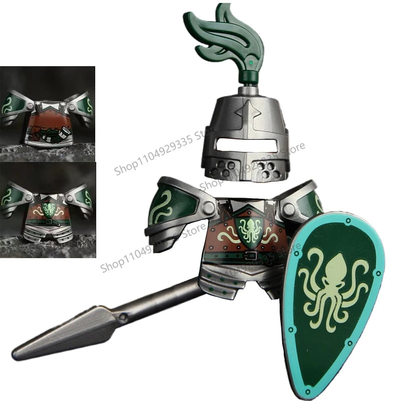 Micro Blocks | Medieval Knight Figures | Plastic Model Kit | Ages 14 Plus