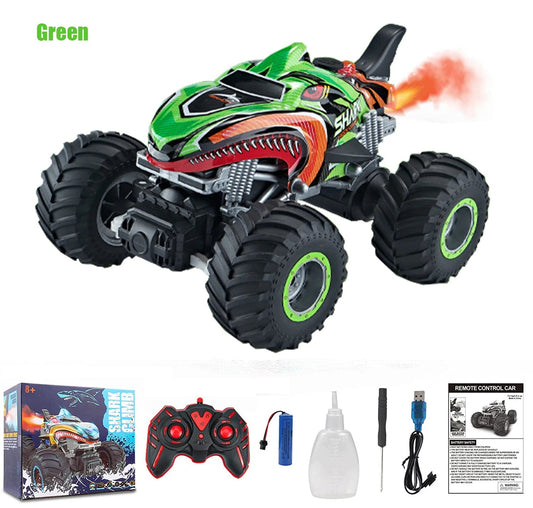 Dinosaur Mountain Track Car with Remote Control and Light Sound Spray - Educational Toy for Kids - ToylandEU