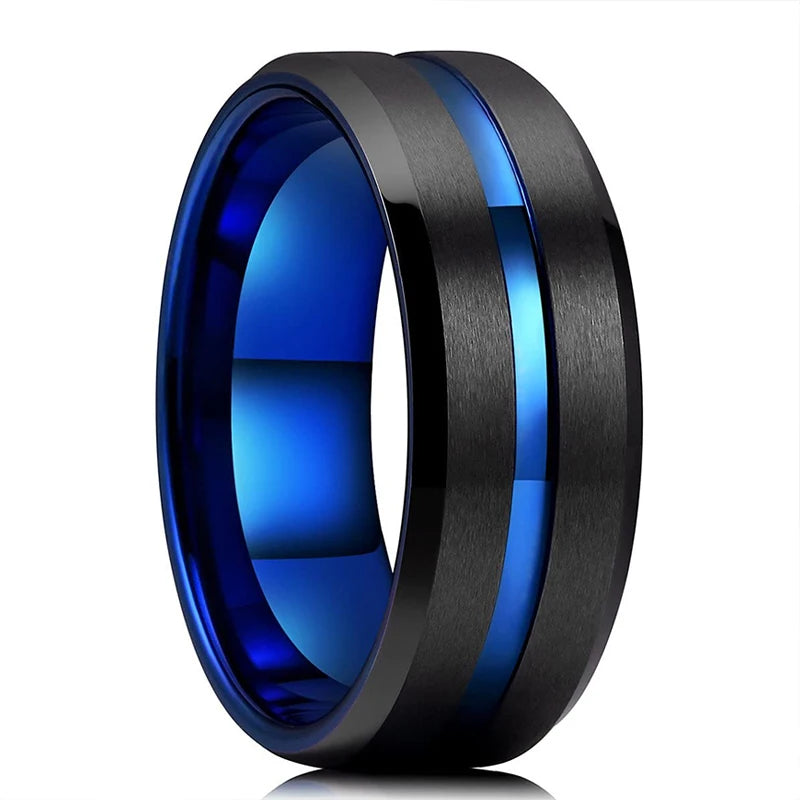 Rings | 8mm | Titanium Steel | Unisex Silver Matte Brushed Wedding Band