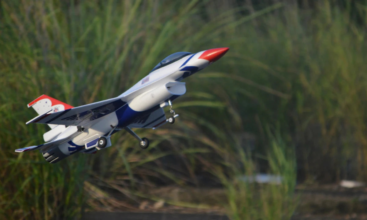 RC FLIIT F16 Fighting Falcon 70mm EDF RC Jet Airplane Model - Thunderbird Edition