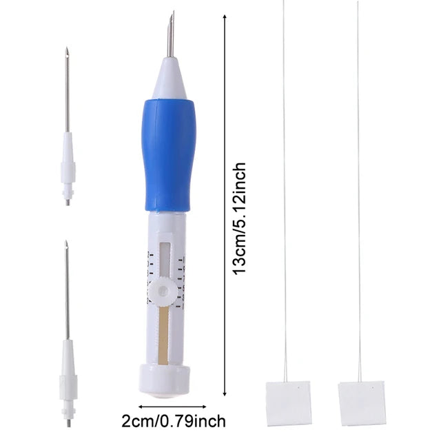 Embroidery Magic Pen DIY Kit - Punch Needle Stitching Tools for Sewing and Weaving Accessories