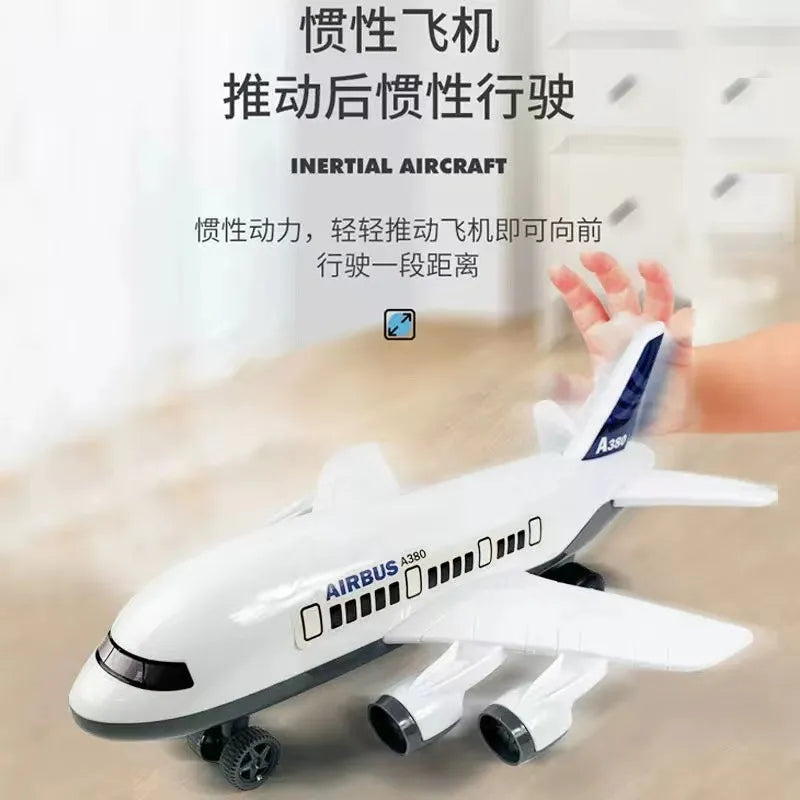 Large Size Boys A380 Airplane Model Simulation Inertia Track