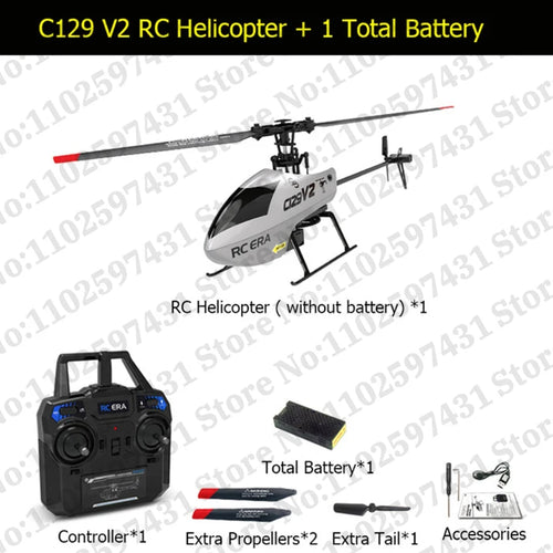 C129 V2 RC Helicopter 4 Channel Remote Controller Charging Drone Model Toyland EU