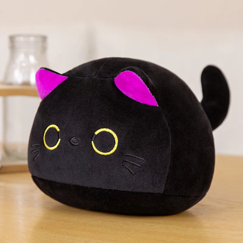 Plush Cat Pillow | Big Size | Black Round Cat Bed Cushion | 9cm-70cm