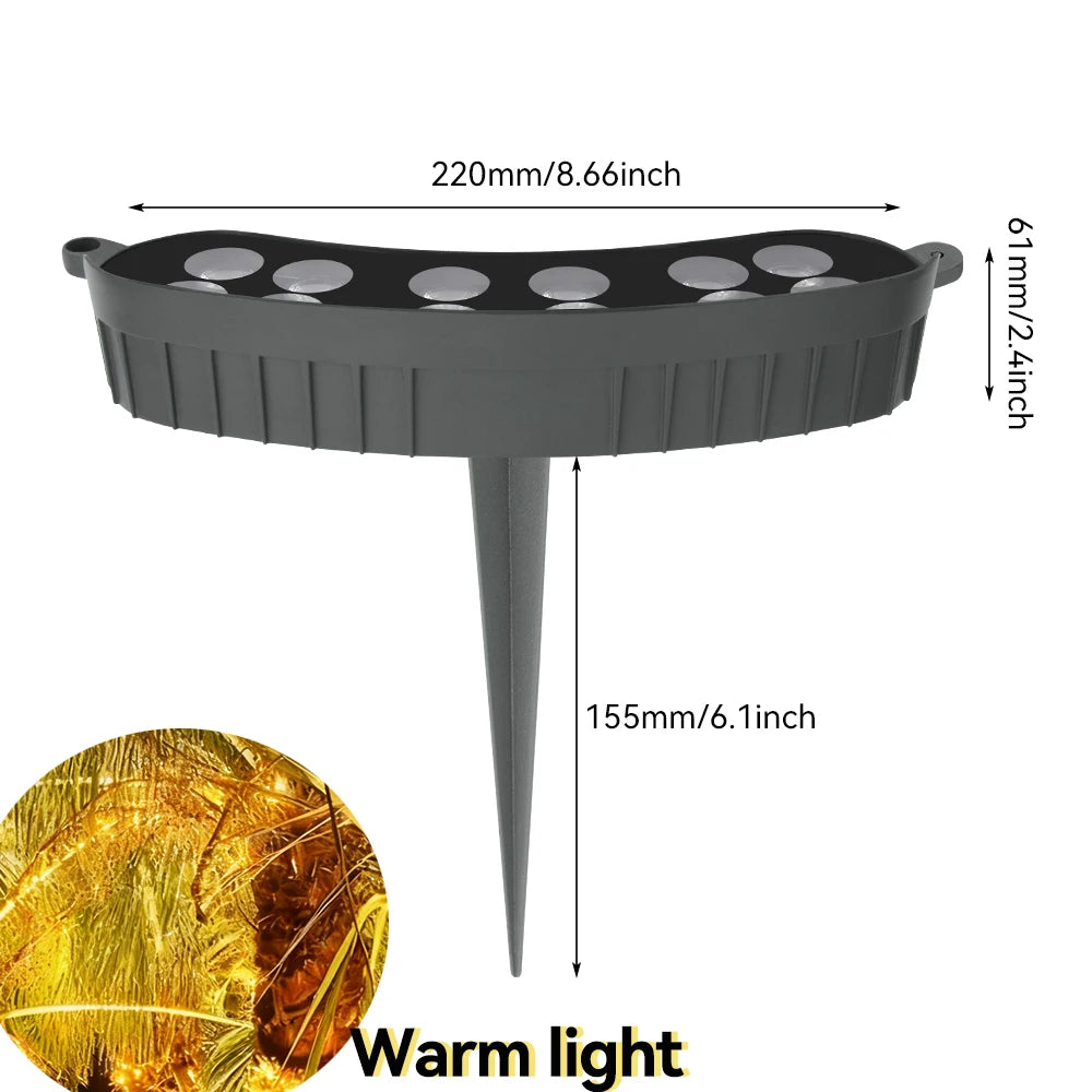 Tree Hugging Solar LED Lawn Light | IP65 Waterproof | RGB Warm Color | Outdoor