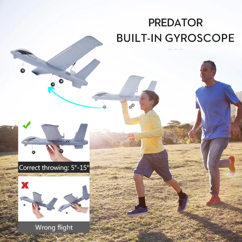 Dual Motor RC Airplane Kit with Remote Control - DIY Foam Glider Toy for Boys
