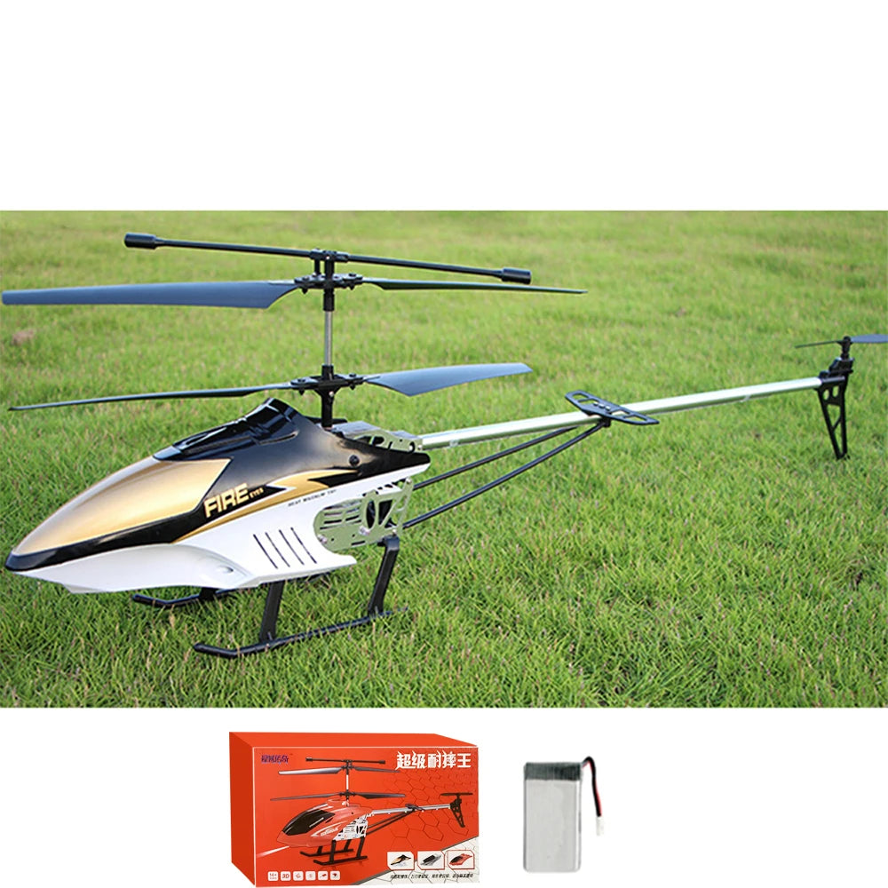 RC 80cm Remote-Controlled Helicopter with Anti-Fall Design - Durable Outdoor Toy Aircraft for Kids' Birthdays