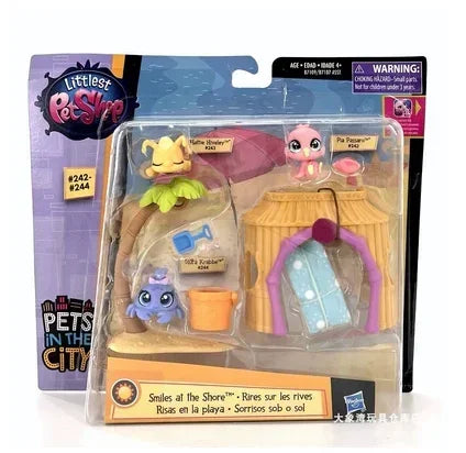 Littlest Petshop Playset | Mini Animal Figures | 2 Cm Size | Kids Toy