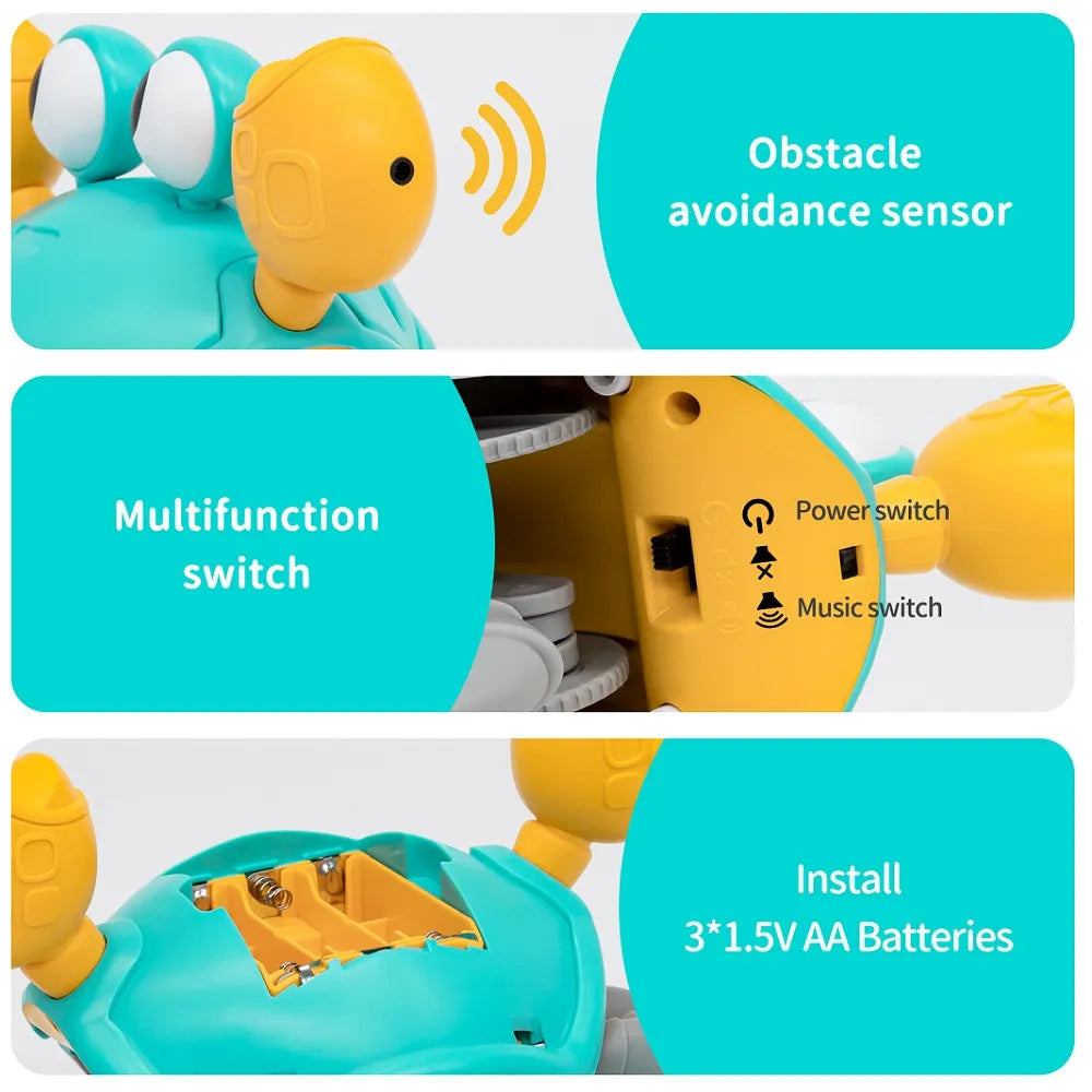 Interactive Crab Toy for Baby Crawling Crab Techno Escape Electronic - ToylandEU