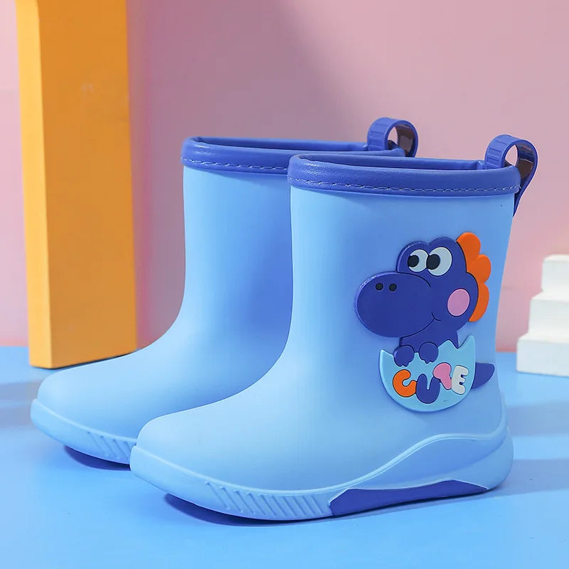 Kids Rain Boots | Waterproof | Non Slip | Youth Dinosaur Pattern