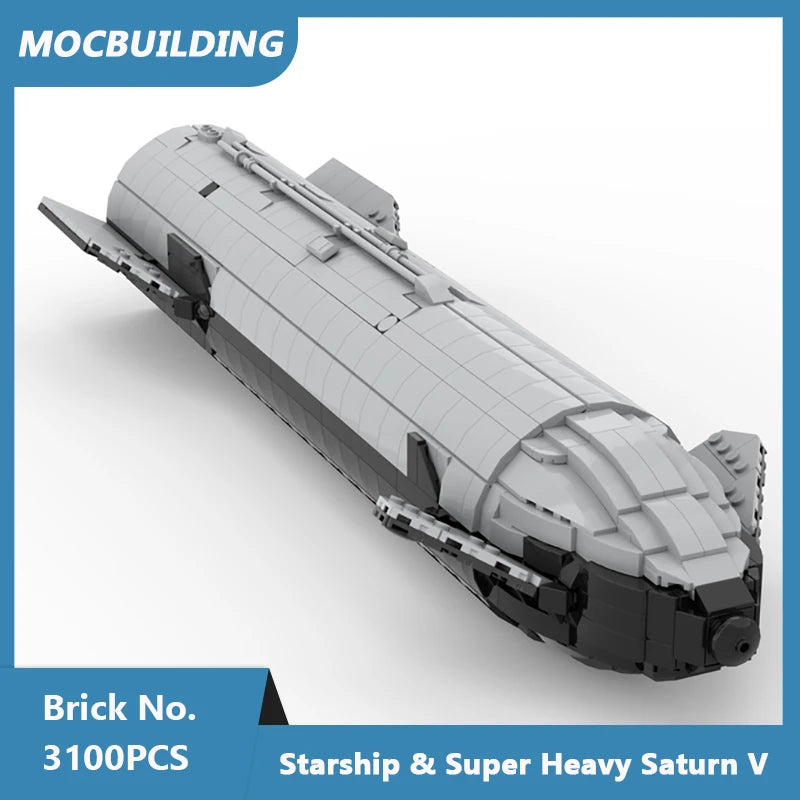 Building Blocks Set | Space Starship and Saturn V 1:110 Scale | 3100 Pieces