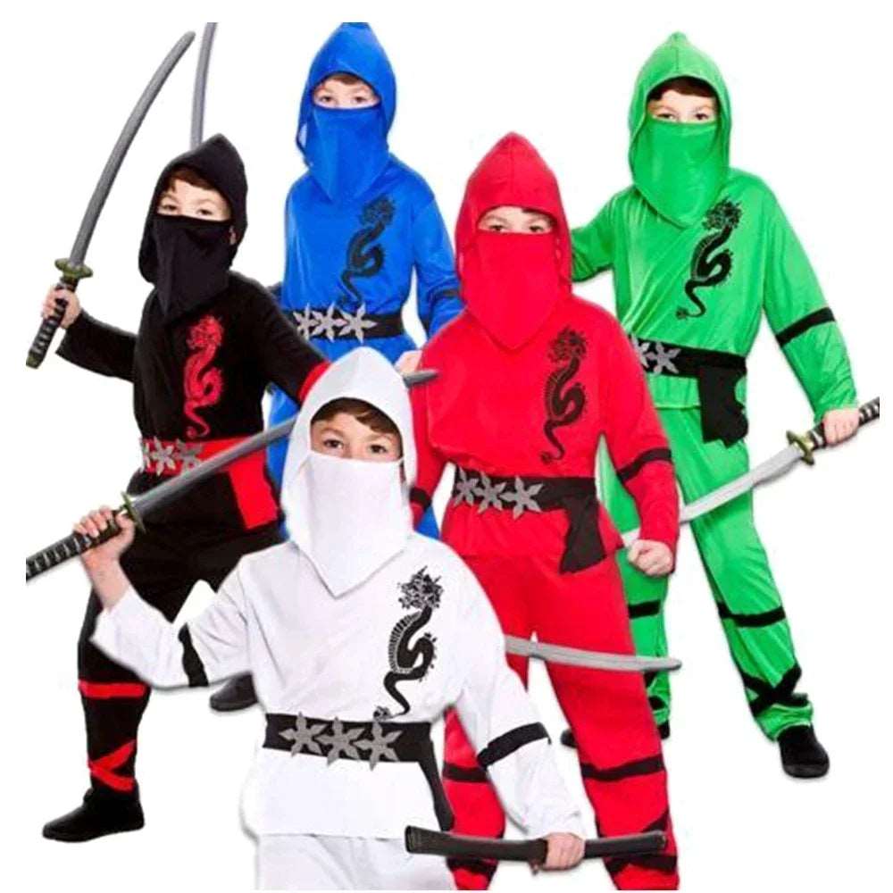 Boys' Ninja Warrior Costume Set - Halloween Cosplay Outfit for Kids