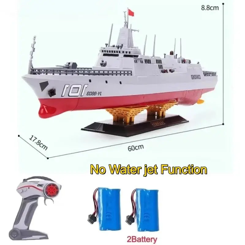 High Speed Drift RC Destroyer Simulation Remote Control Boat Water Ship Model Toy Navigation Warship 2.4g Waterproof RC Boat Toy - ToylandEU