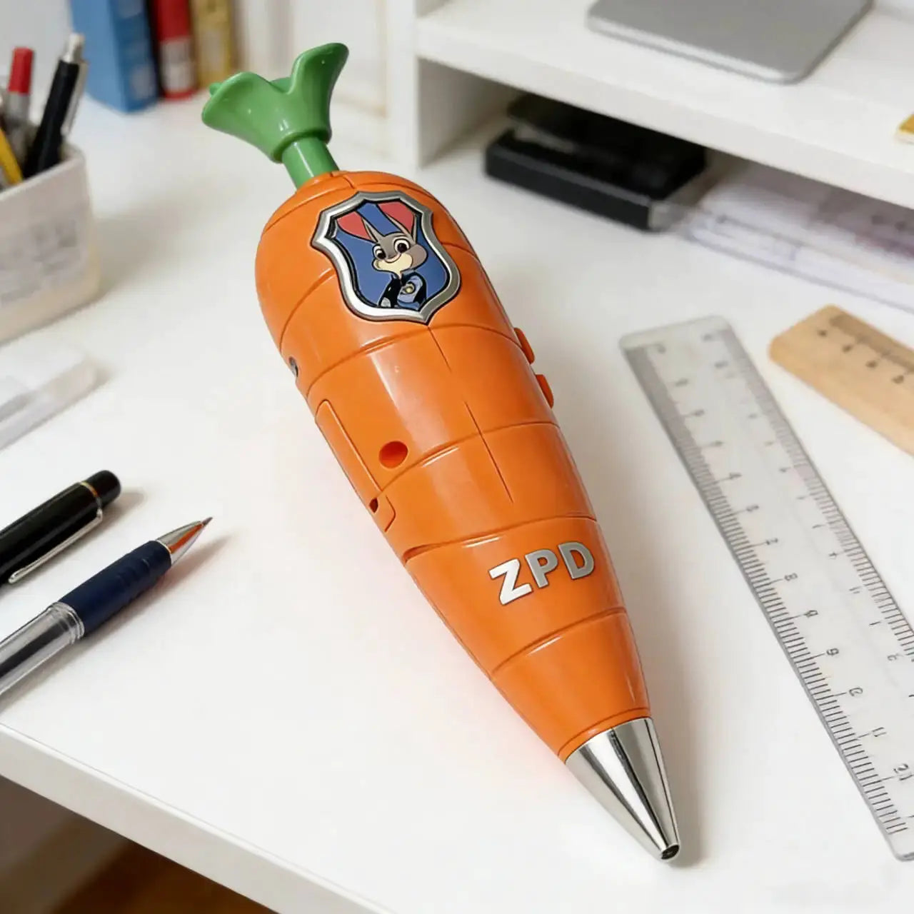 Disney Zootopia 2 Judy Hopps Carrot pen Voice Pen 60 Seconds Recording function Creative Cartoon Ballpoint Pen 2 in 1 fan Gifts - ToylandEU