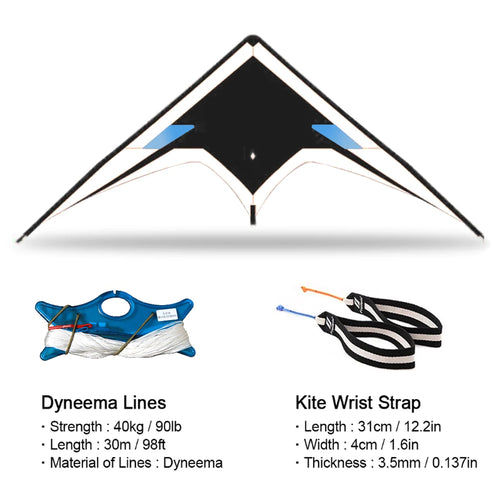 Black Feather Professional 2.4m Dual Line Stunt Kite ToylandEU.com Toyland EU