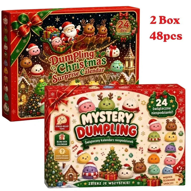 Advent Calendar | 24 Day Dumpling Mystery Surprise | Anxiety Relief Slow Rising Toys | Random Blind Box Gift
