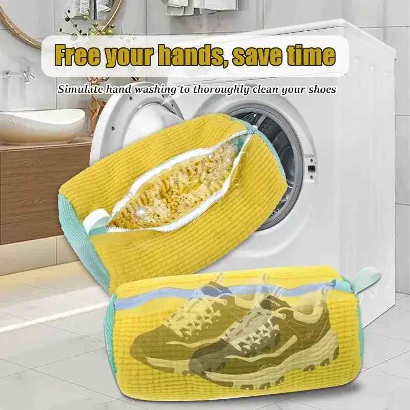 Laundry Bags Shoe Washing Machine Bag-with Zipper Laundry Bag with Rich Fluff Inside, Perfect for Sneakers and Casual Shoes - ToylandEU