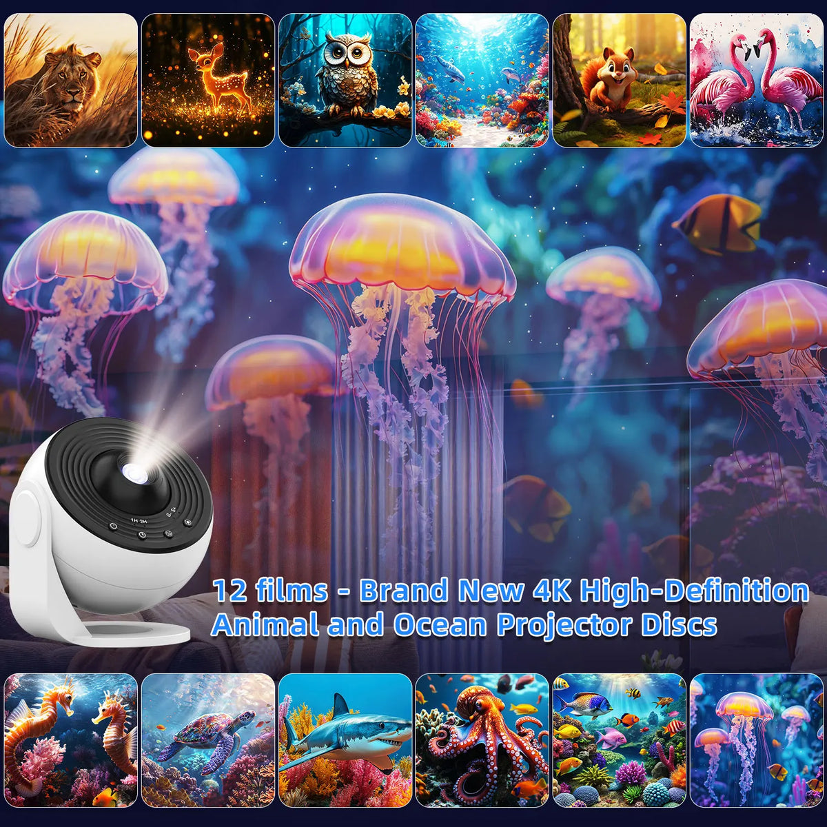 Galaxy Projector | 25 Planetarium Patterns | Remote Control Night Light For Kids Bedroom