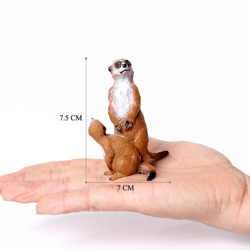 Hand-Painted Forest Animal Figures Set with Otters, Meerkat, and Beaver Model ToylandEU.com Toyland EU